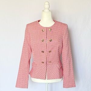 Tahari Red Tweed Blazer